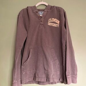 League Vintage Washed Clemson University Fleece in Gray